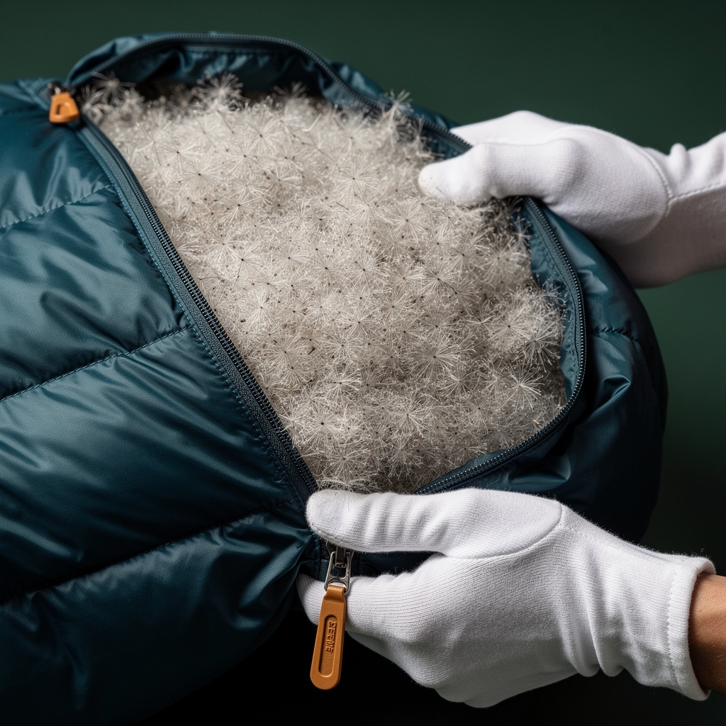 Sleeping bag bulu angsa dicuci dengan metode khusus